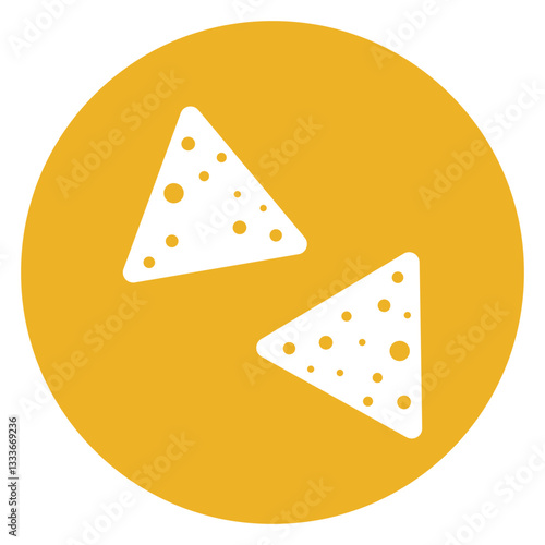 tortilla chips sign symbol vector flat icon	