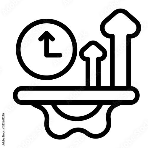 Time Efficiency Line Icon