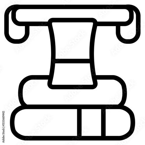 Towel Line Icon