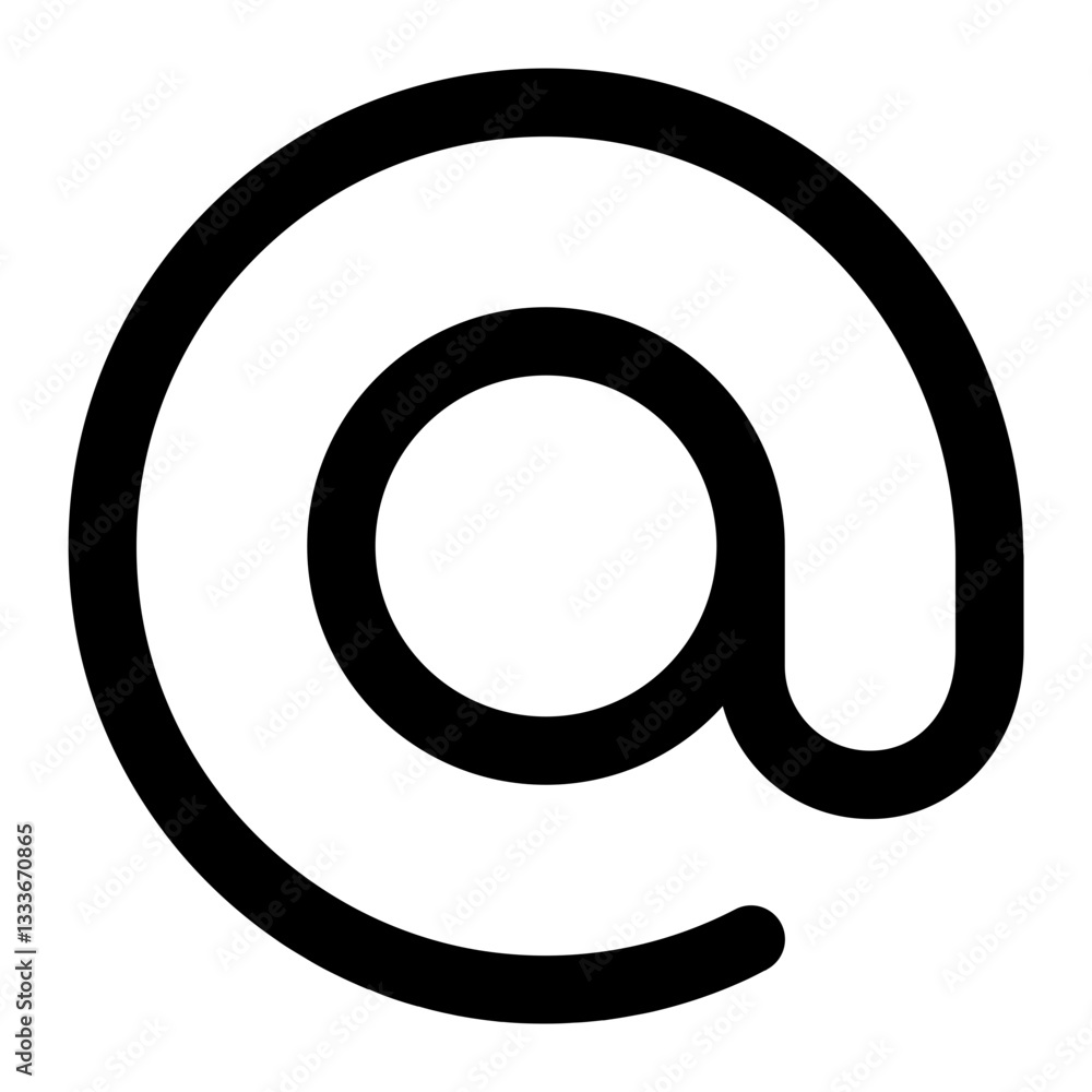arroba icon for illustration arroba icon for illustration