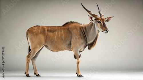 eland in full view on studio  background
