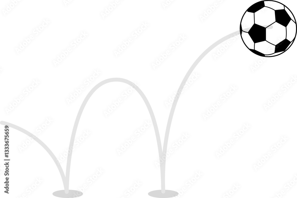 Photography Bouncing Soccer Ball Illustration