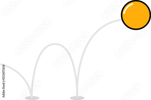 Bouncing Orange Ball Graphic