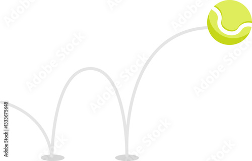 Illustration of Bouncing Tennis Ball