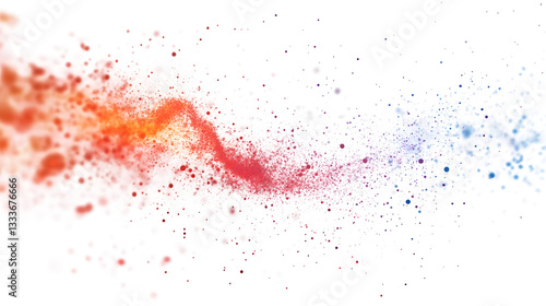  A red and black dots scattered all over it. The image has a chaotic and disordered appearance, with no clear pattern or structure