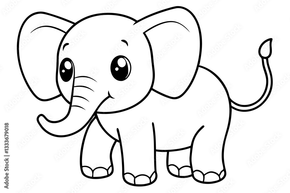 elephant cartoon coloring page,line art elephant silhouette vector, cute elephant head outline art, silhouettes of elephant face symbol icon illustration on white background. elephant cartoon coloring page,line art elephant silhouette vector, cute elephant head outline art, silhouettes of elephant face symbol icon illustration on white background.