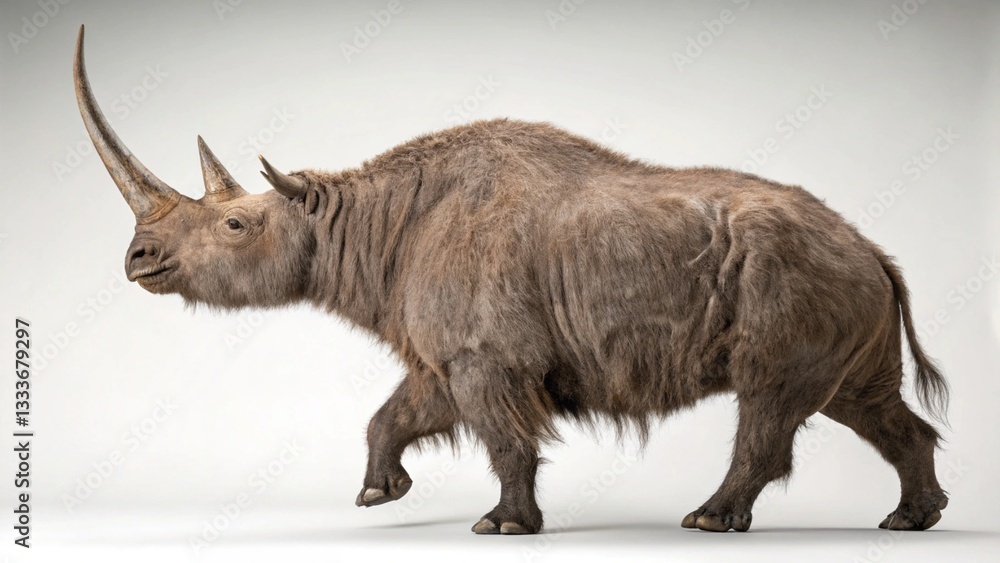 Fototapeta premium elasmotherium in full view on studio background 