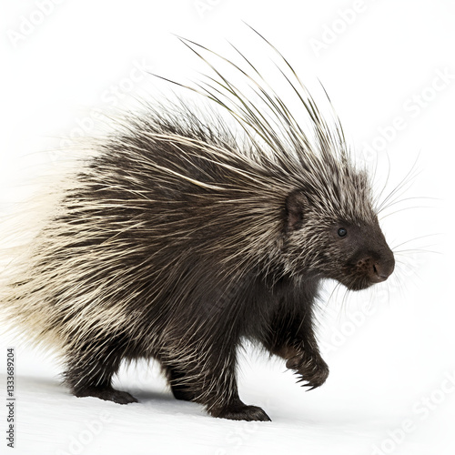 hedgehog on white background