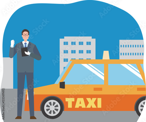 タクシーと運転手