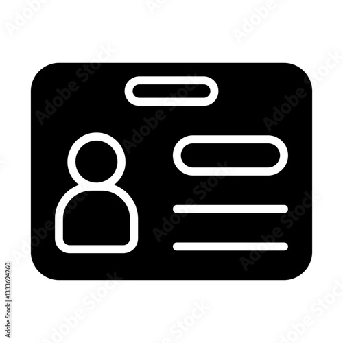 Member Card Solid Icon