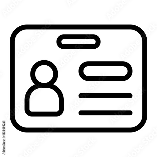 Member Card Line Icon