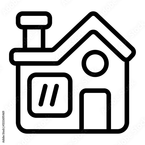 Small Town Line Icon