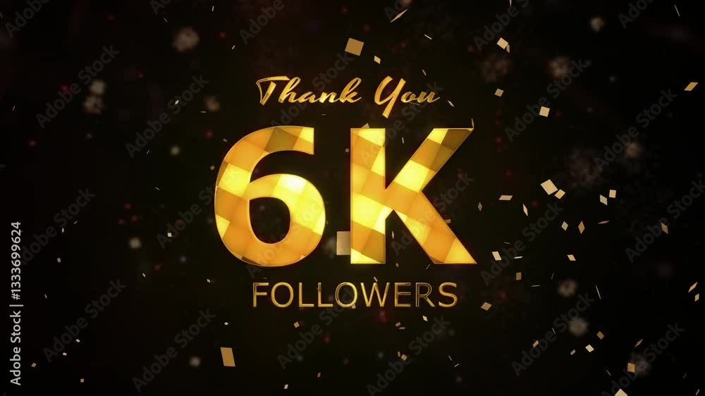 6K Followers celebration animation, 6000 followers thank you video ...