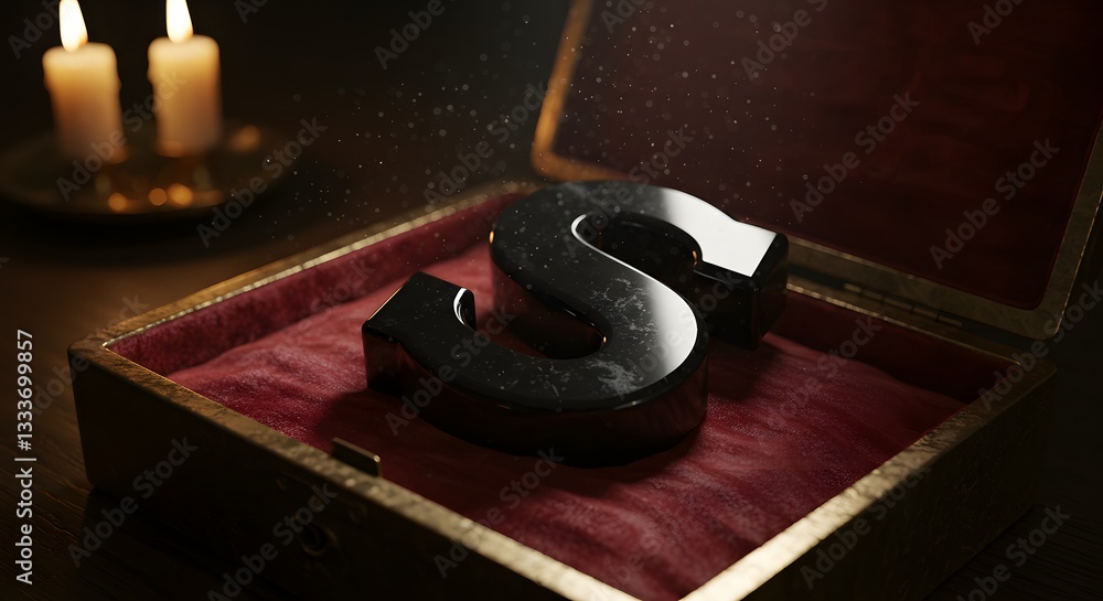 Fototapeta premium Letter in Box with Candles for Personalized Message Concept