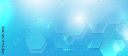 Futuristic Blue Abstract Technology Background