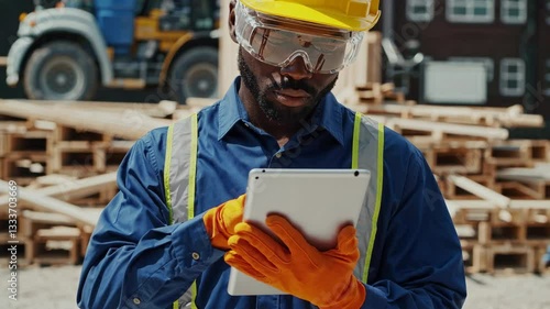 The Worker with Tablet Device