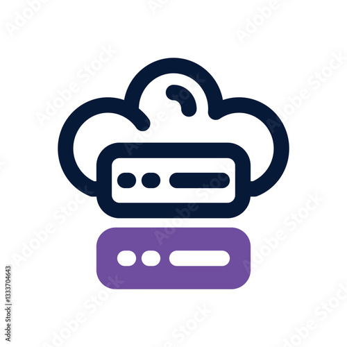 cloud server dual tone icon. Sleek and modern vector icon for websites, mobile apps, marketing materials, and corporate design. Fully scalable and ready to use.