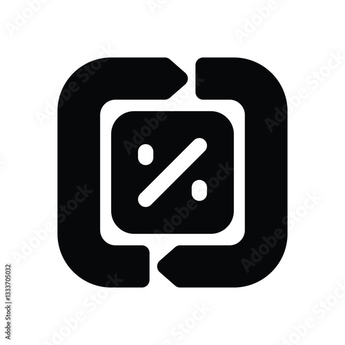 exchange rate glyph icon. Strong and solid vector icon for websites, mobile interfaces, presentations, and visual branding. High quality and easy to edit.