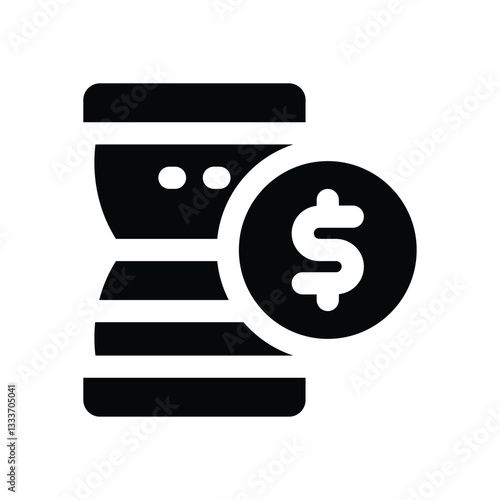 hourglass glyph icon. Strong and solid vector icon for websites, mobile interfaces, presentations, and visual branding. High quality and easy to edit.