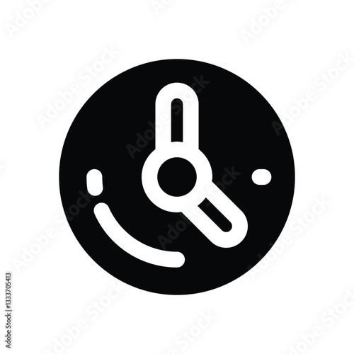 time glyph icon. Strong and solid vector icon for websites, mobile interfaces, presentations, and visual branding. High quality and easy to edit.