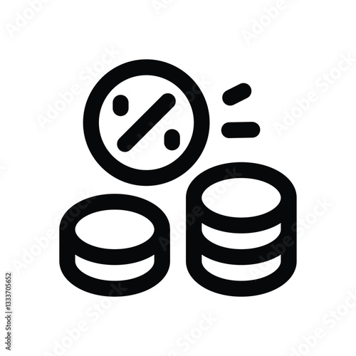 tax  line icon. Clean and minimalist vector icon for websites, mobile apps, presentations, and logos. Fully scalable and customizable for any project.