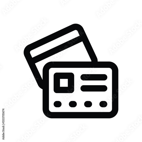 credit card  line icon. Clean and minimalist vector icon for websites, mobile apps, presentations, and logos. Fully scalable and customizable for any project.