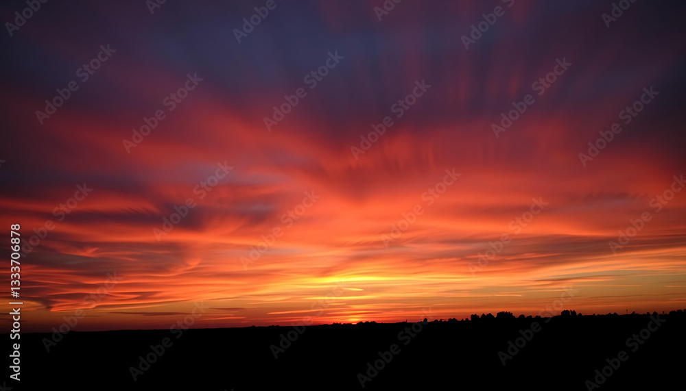 Fototapeta premium sunset over the city