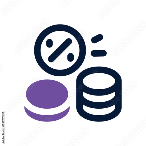 tax dual tone icon. Sleek and modern vector icon for websites, mobile apps, marketing materials, and corporate design. Fully scalable and ready to use.