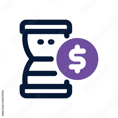 hourglass dual tone icon. Sleek and modern vector icon for websites, mobile apps, marketing materials, and corporate design. Fully scalable and ready to use.