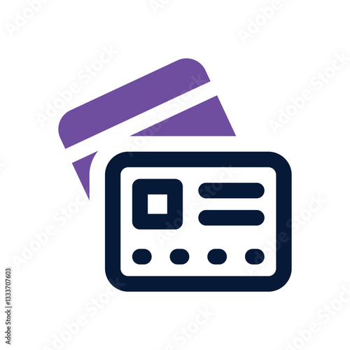 credit card dual tone icon. Sleek and modern vector icon for websites, mobile apps, marketing materials, and corporate design. Fully scalable and ready to use.