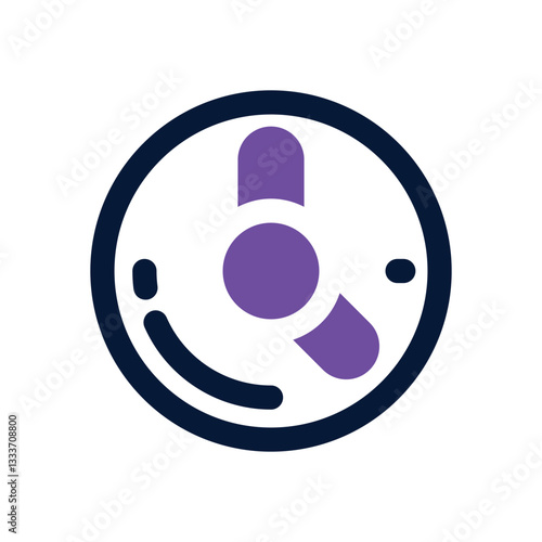 time dual tone icon. Sleek and modern vector icon for websites, mobile apps, marketing materials, and corporate design. Fully scalable and ready to use.