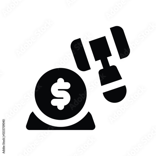 penalty glyph icon. Strong and solid vector icon for websites, mobile interfaces, presentations, and visual branding. High quality and easy to edit.