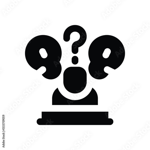 confidence glyph icon. Strong and solid vector icon for websites, mobile interfaces, presentations, and visual branding. High quality and easy to edit.