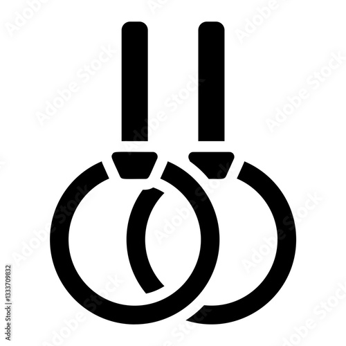 Athletics rings Solid Icon