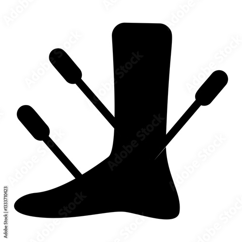 Feet acupuncture Solid Icon