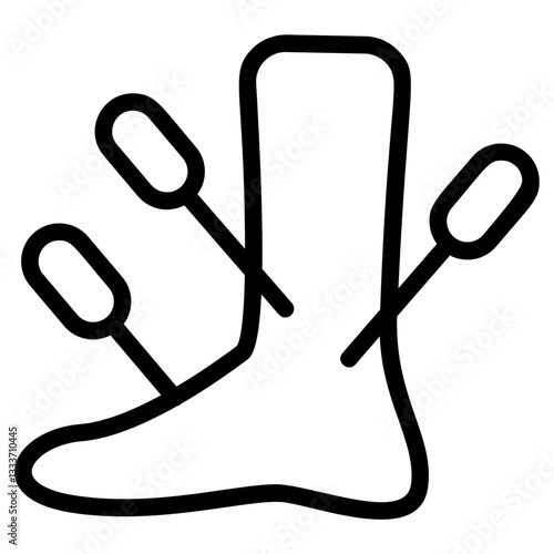 Feet acupuncture Line Icon