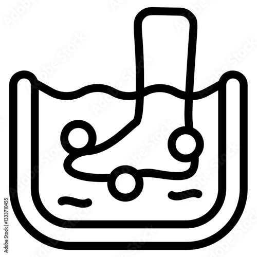 Feet spa Line Icon