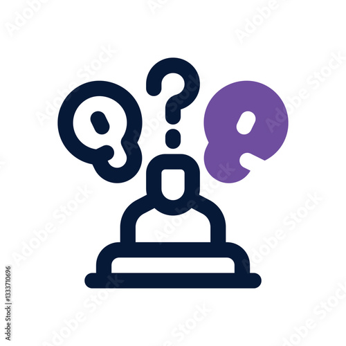 confidence dual tone icon. Sleek and modern vector icon for websites, mobile apps, marketing materials, and corporate design. Fully scalable and ready to use.