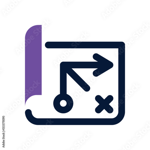 business plan dual tone icon. Sleek and modern vector icon for websites, mobile apps, marketing materials, and corporate design. Fully scalable and ready to use.