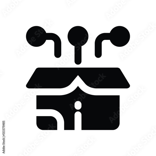 digital product glyph icon. Strong and solid vector icon for websites, mobile interfaces, presentations, and visual branding. High quality and easy to edit.