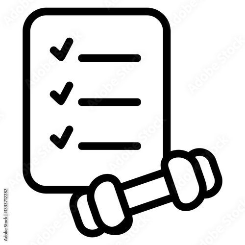 Sport training Line Icon
