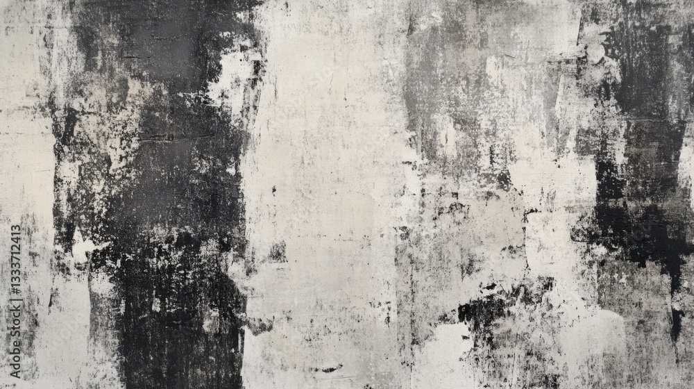 custom made wallpaper toronto digitalChaotic Symphony of Faded Black and White Hues in Abstract Art