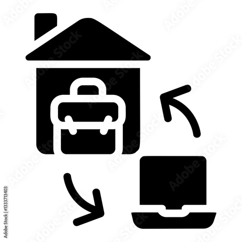 Transfer file work Solid Icon