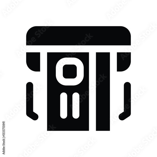 atm card glyph icon. Strong and solid vector icon for websites, mobile interfaces, presentations, and visual branding. High quality and easy to edit.