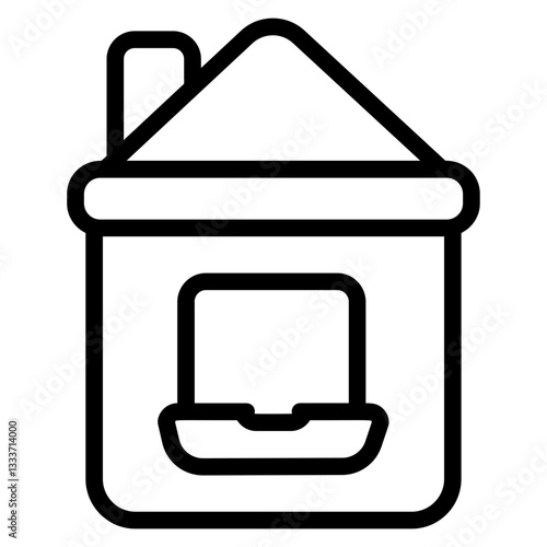 Work from home Line Icon