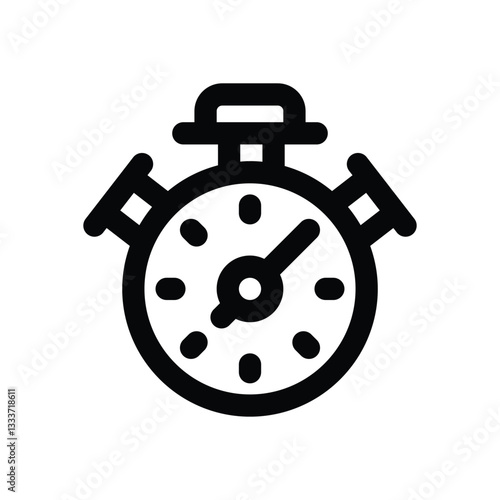 stopwatch line icon. Clean and minimalist vector icon for websites, mobile apps, presentations, and logos. Fully scalable and customizable for any project.