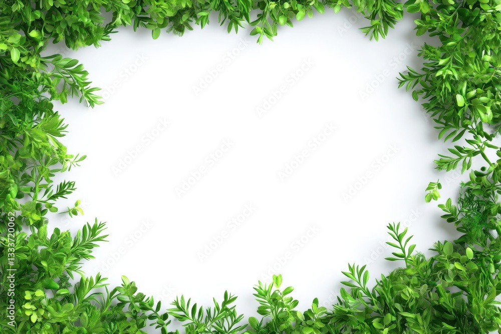 3D Seaweed frame isolated on white background 3D Seaweed frame isolated on white background