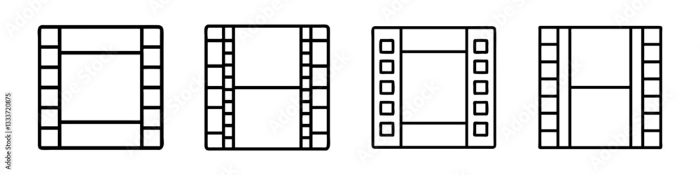 film strip icon, film strip line art - simple line art of film strip, perfect for film strip logos and icons film strip icon, film strip line art - simple line art of film strip, perfect for film strip logos and icons