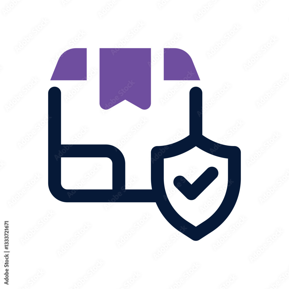 delivery insurance dual tone icon. Sleek and modern vector icon for websites, mobile apps, marketing materials, and corporate design. Fully scalable and ready to use.