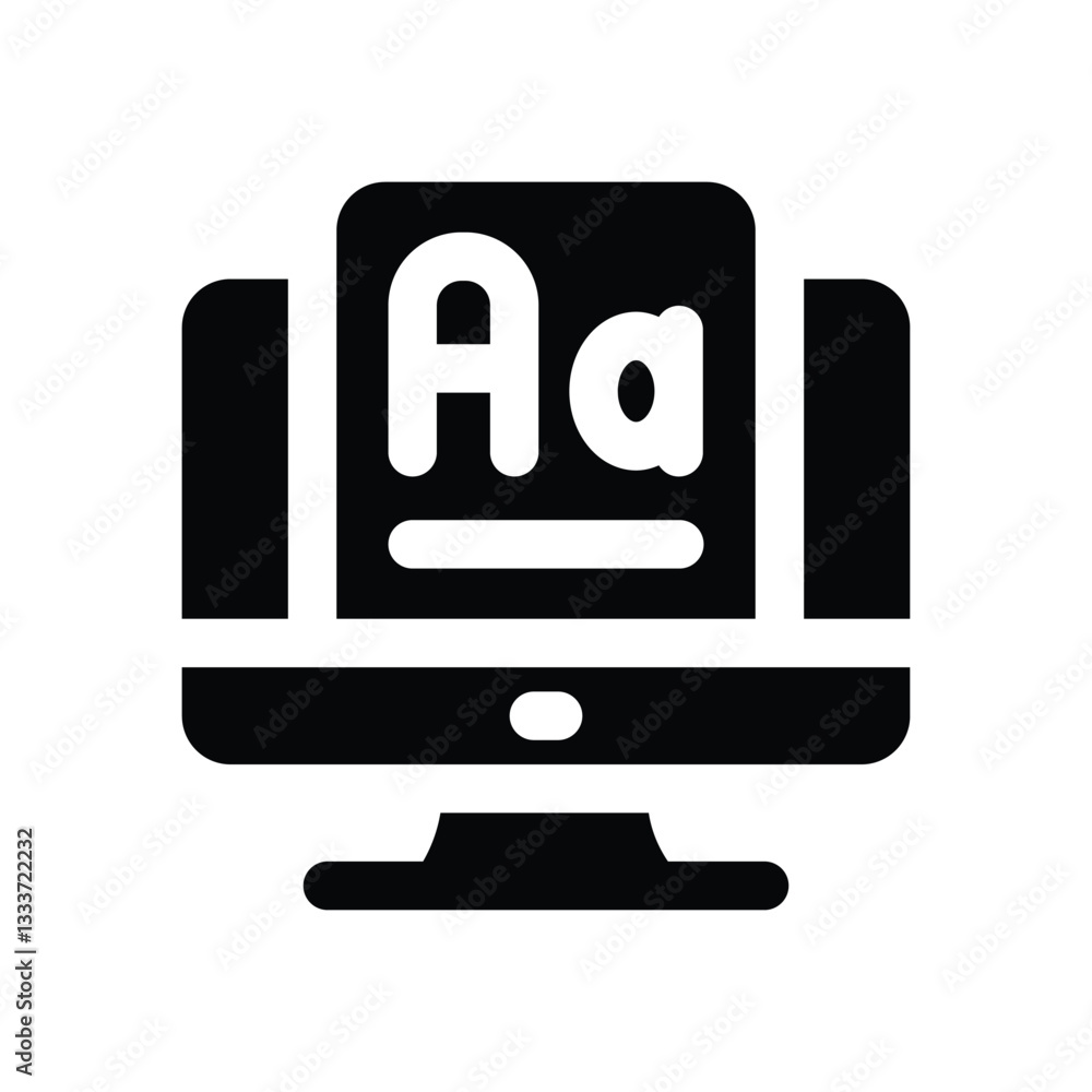 vocabulary glyph icon. Strong and solid vector icon for websites, mobile interfaces, presentations, and visual branding. High quality and easy to edit. vocabulary glyph icon. Strong and solid vector icon for websites, mobile interfaces, presentations, and visual branding. High quality and easy to edit.